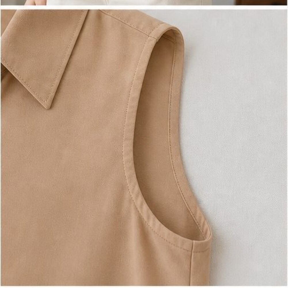 Camel Ruffle Blouse - Picture 5 of 6